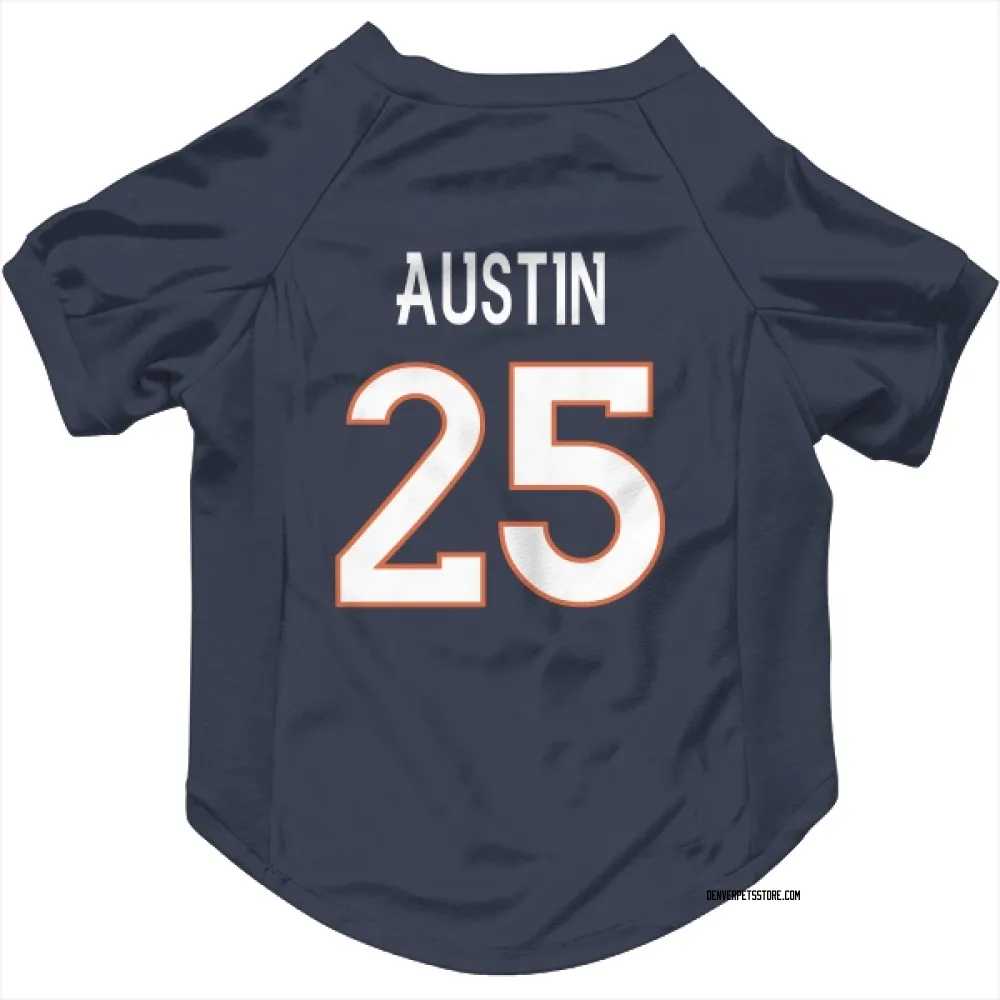 Denver Broncos Brent Austin Navy Pet Jersey for Dog & Cat