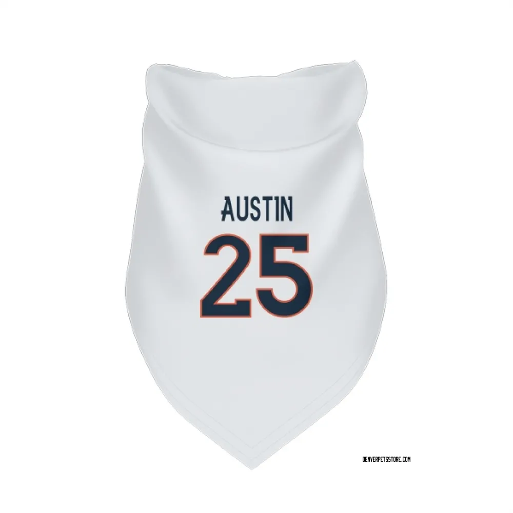 Denver Broncos Brent Austin White Pet Bandana for Dog & Cat