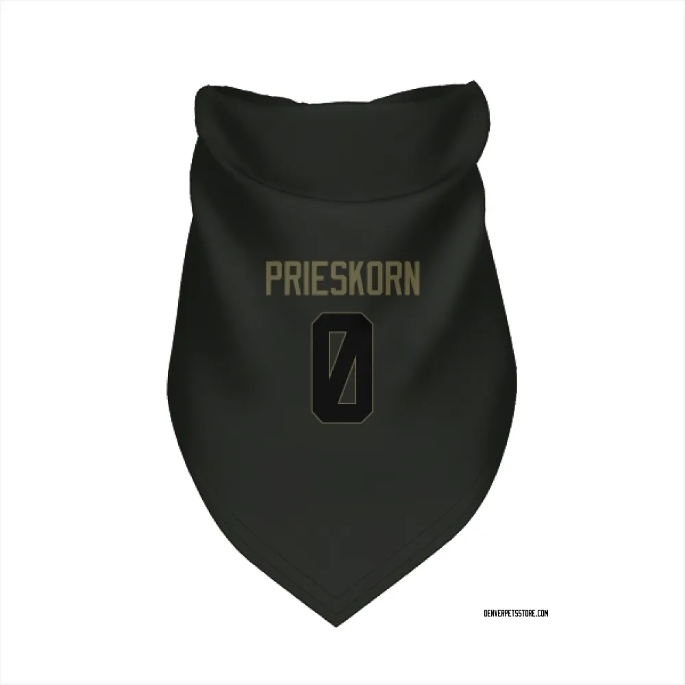 Denver Broncos Caden Prieskorn Black Service Pet Bandana for Dog & Cat