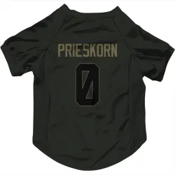 Denver Broncos Caden Prieskorn Black Service Pet Jersey for Dog & Cat