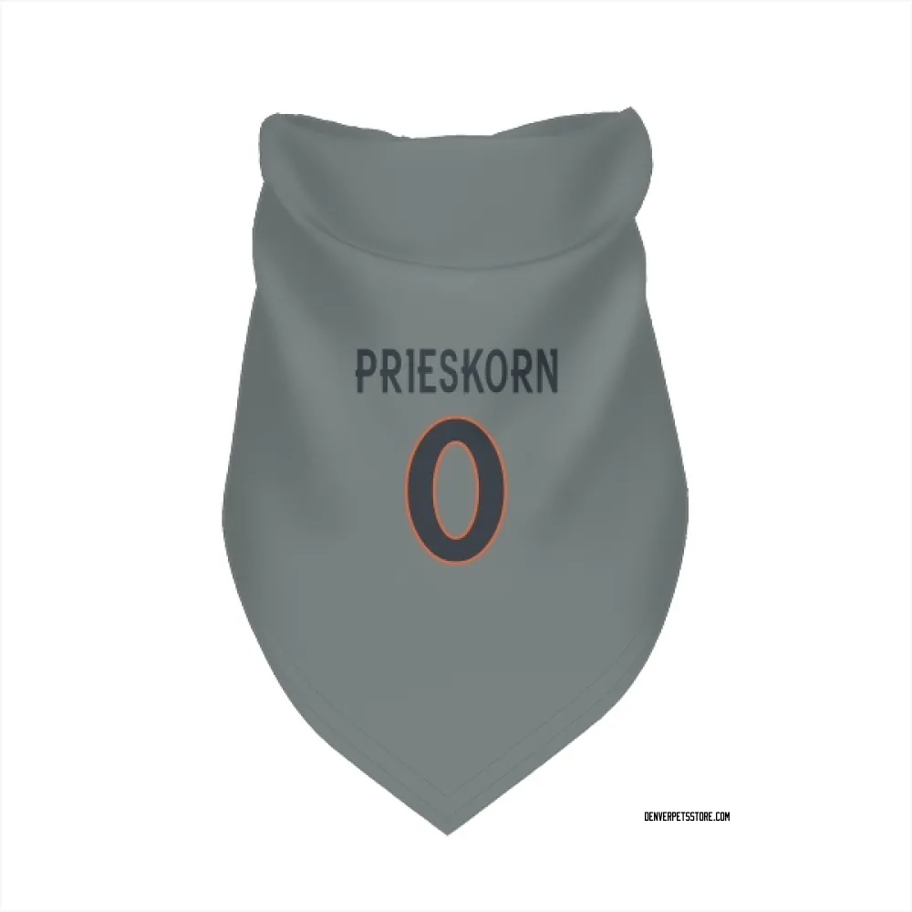Denver Broncos Caden Prieskorn Gray Pet Bandana for Dog & Cat