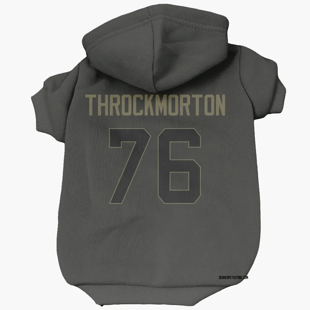 Denver Broncos Calvin Throckmorton Black Service Pet Hoodie for Dog & Cat
