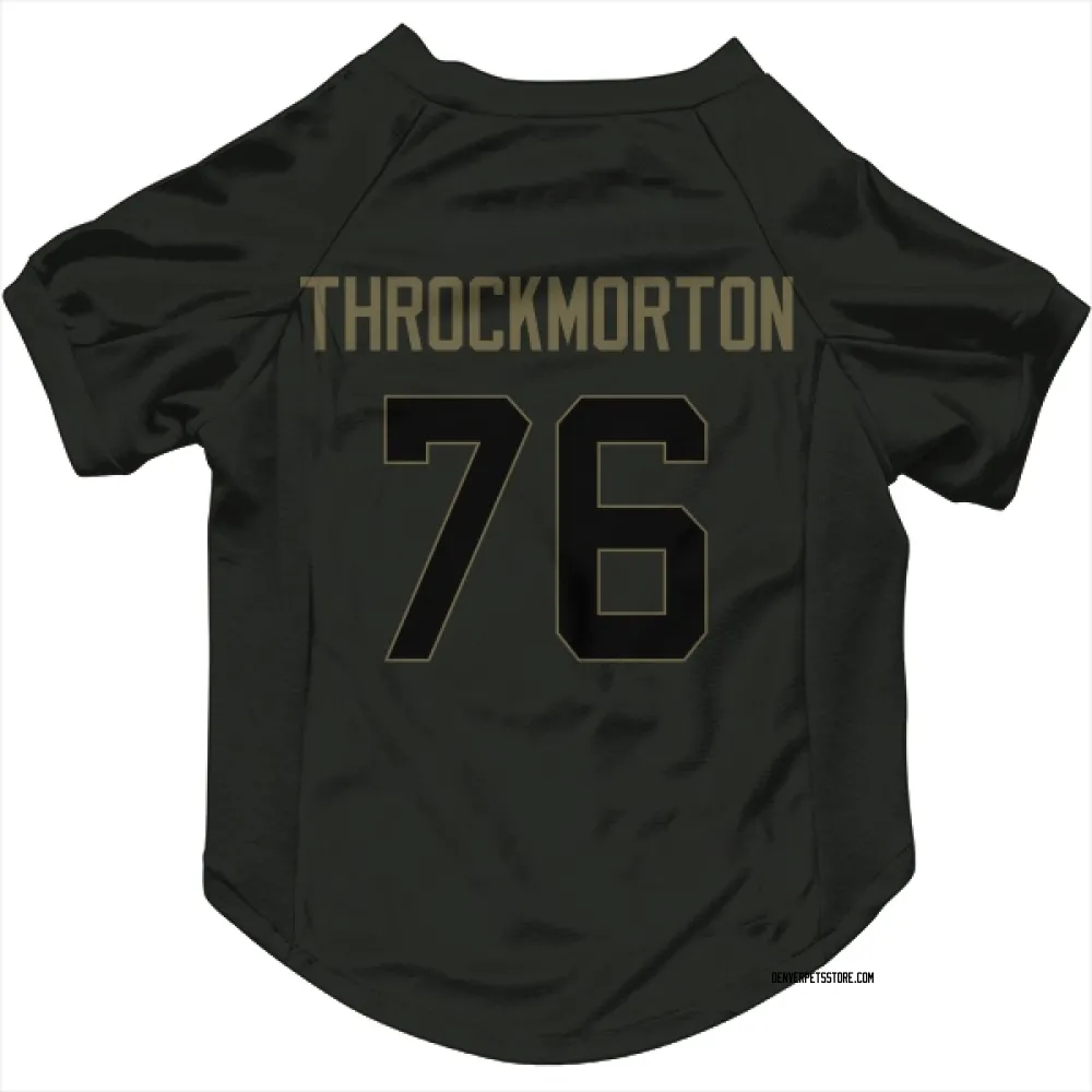 Denver Broncos Calvin Throckmorton Black Service Pet Jersey for Dog & Cat