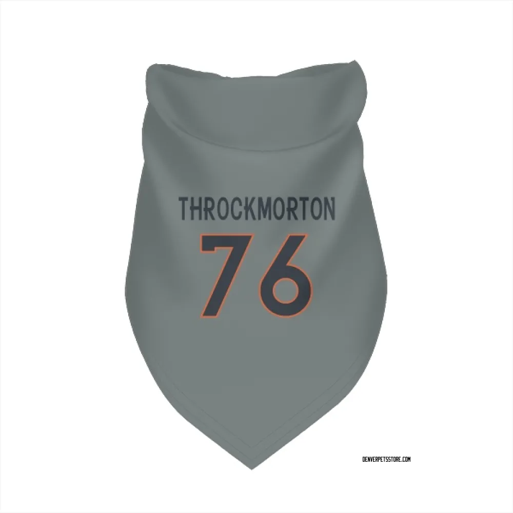 Denver Broncos Calvin Throckmorton Gray Pet Bandana for Dog & Cat