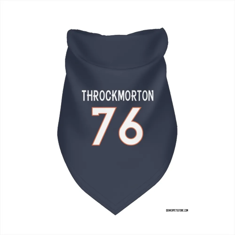 Denver Broncos Calvin Throckmorton Navy Pet Bandana for Dog & Cat