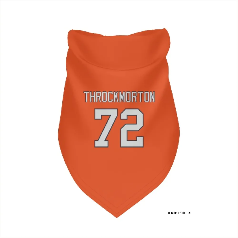 Denver Broncos Calvin Throckmorton Orange Pet Bandana for Dog & Cat