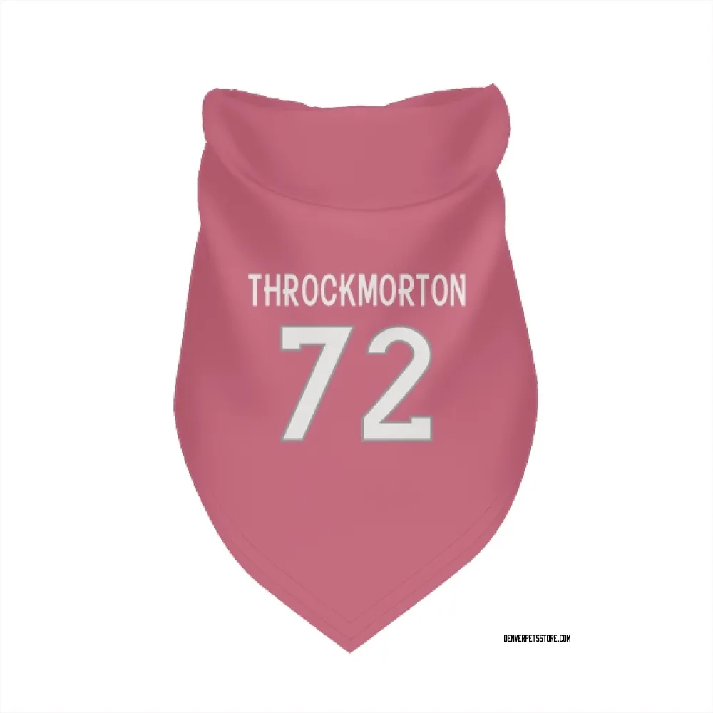 Denver Broncos Calvin Throckmorton Pink Pet Bandana for Dog & Cat