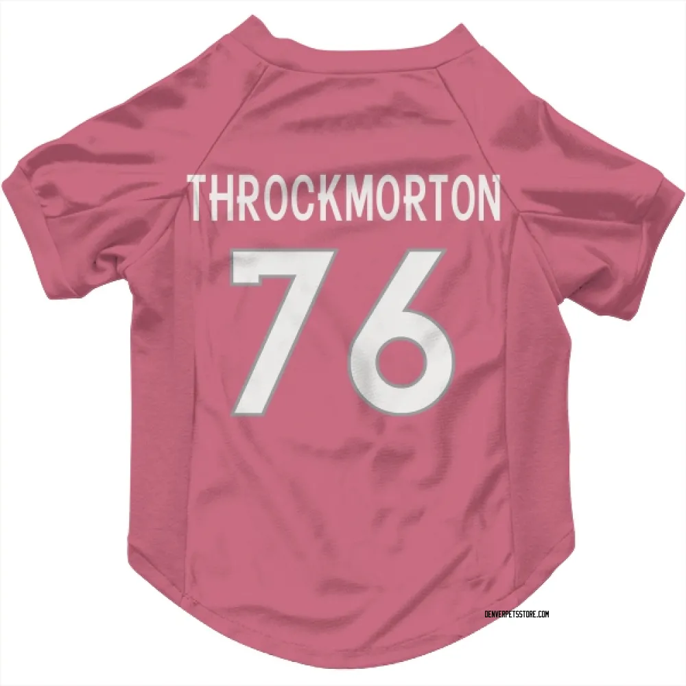 Denver Broncos Calvin Throckmorton Pink Pet Jersey for Dog & Cat