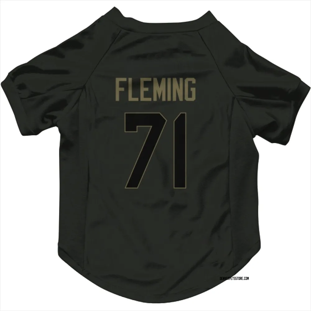 Denver Broncos Cam Fleming Black Service Pet Jersey for Dog & Cat