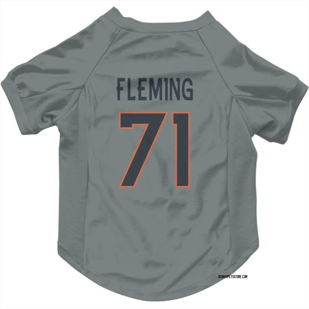 Denver Broncos Cam Fleming Gray Pet Jersey for Dog & Cat