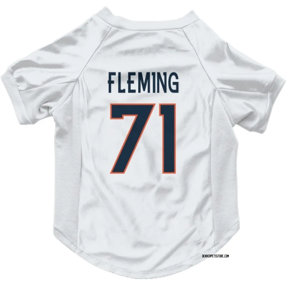 Denver Broncos Cam Fleming White Pet Jersey for Dog & Cat