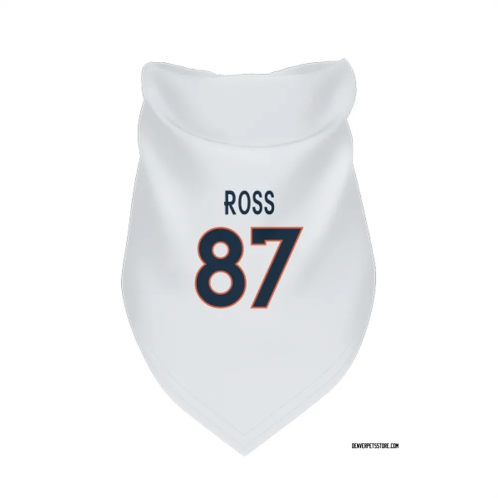 Denver Broncos Cam Ross White Pet Bandana for Dog & Cat