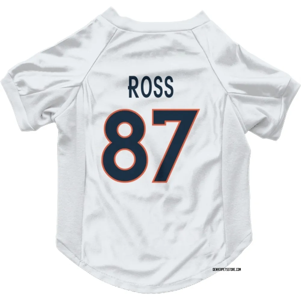 Denver Broncos Cam Ross White Pet Jersey for Dog & Cat