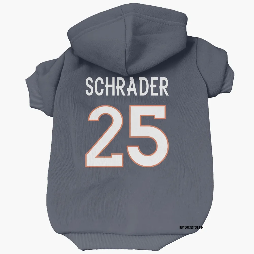 Denver Broncos Cody Schrader Navy Pet Hoodie for Dog & Cat