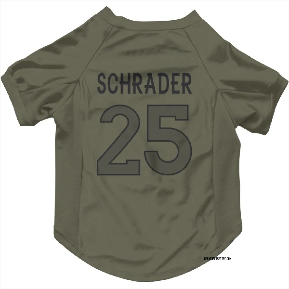 Denver Broncos Cody Schrader Olive Pet Jersey for Dog & Cat