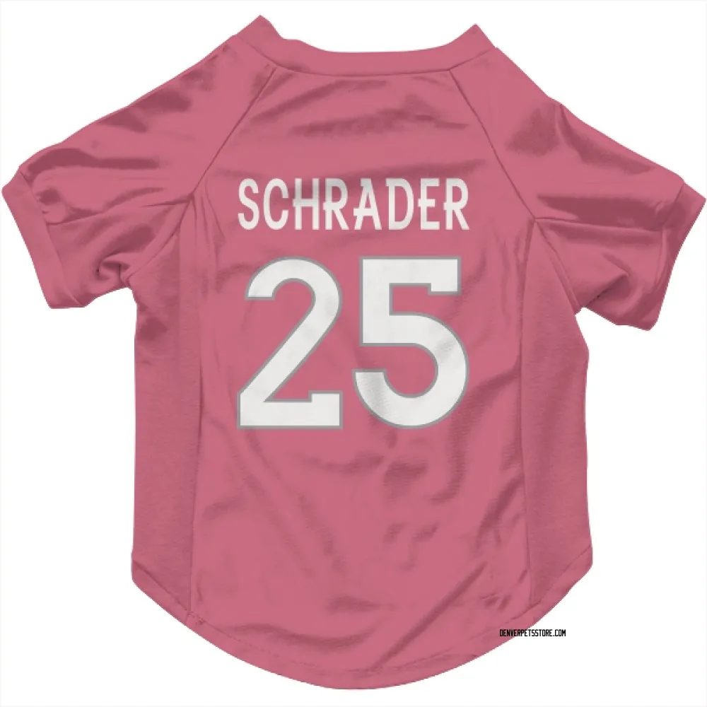 Denver Broncos Cody Schrader Pink Pet Jersey for Dog & Cat