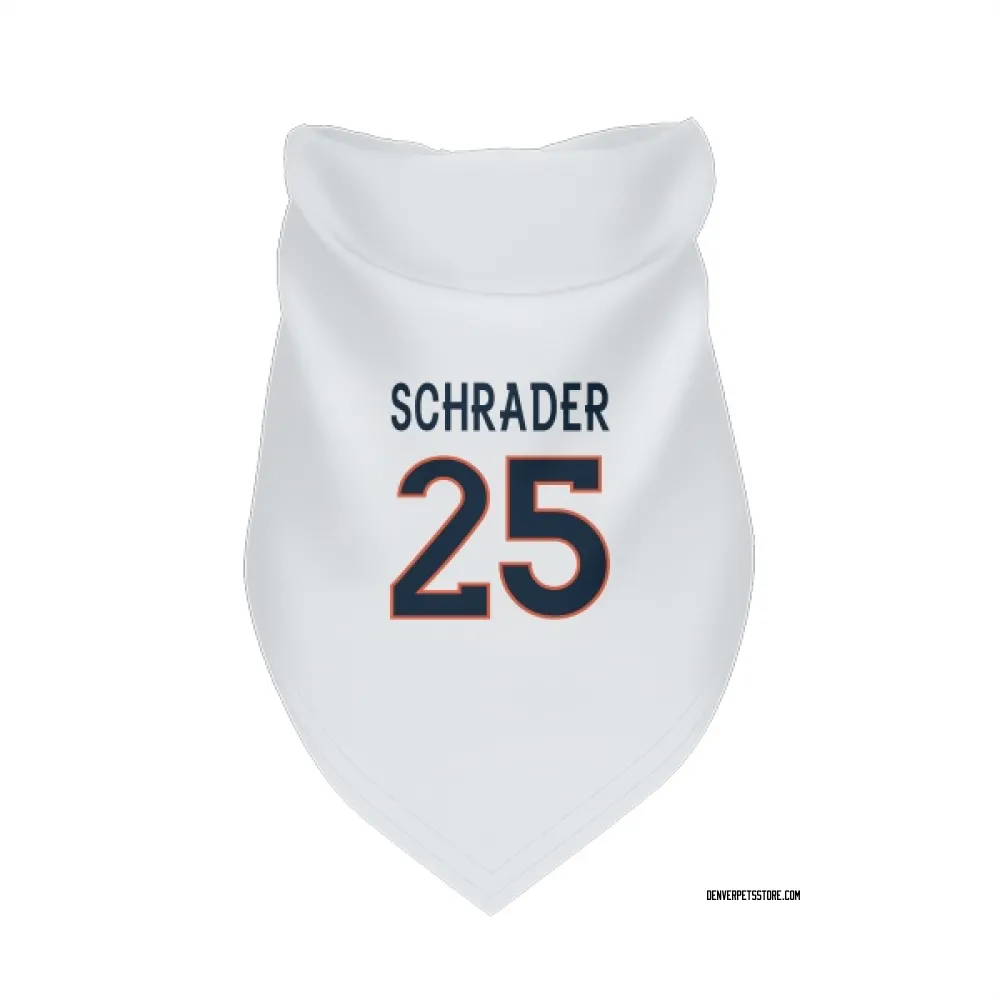 Denver Broncos Cody Schrader White Pet Bandana for Dog & Cat