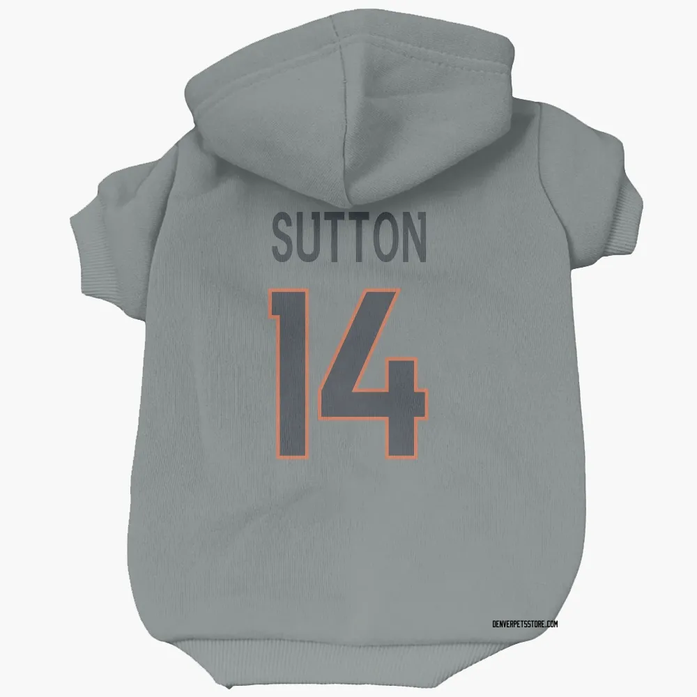 Denver Broncos Courtland Sutton Gray Pet Hoodie for Dog & Cat