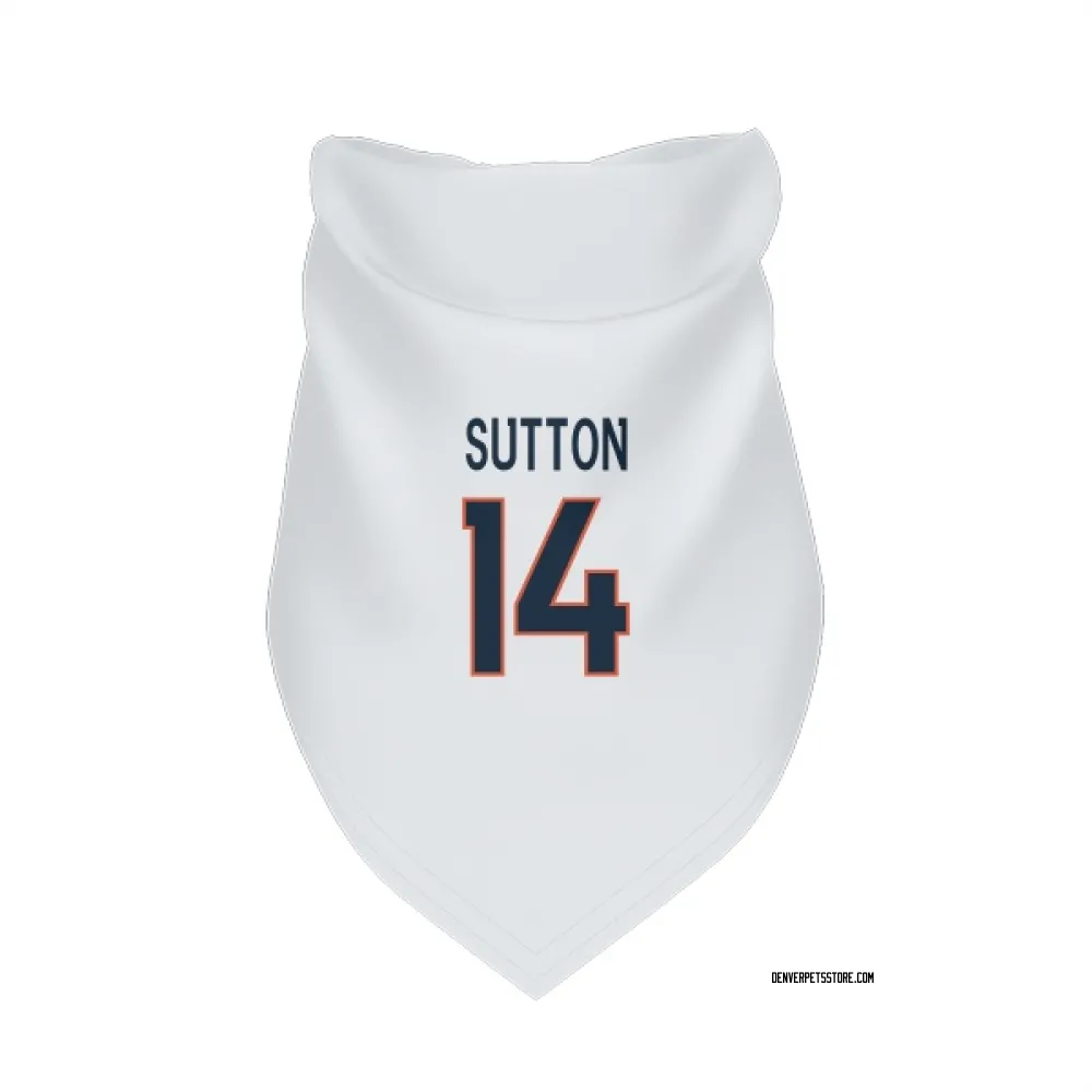 Denver Broncos Courtland Sutton White Pet Bandana for Dog & Cat