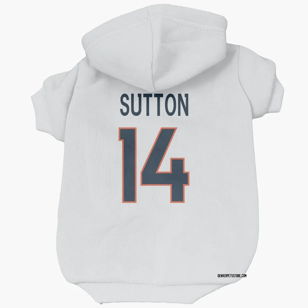 Denver Broncos Courtland Sutton White Pet Hoodie for Dog & Cat