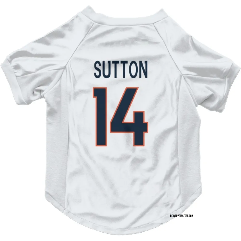 Denver Broncos Courtland Sutton White Pet Jersey for Dog & Cat