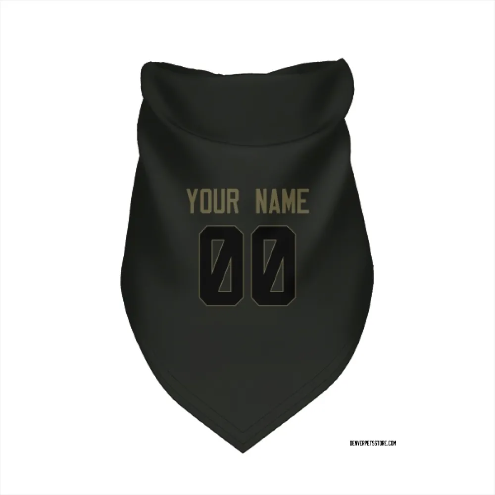 Denver Broncos Custom Black Service Pet Bandana for Dog & Cat