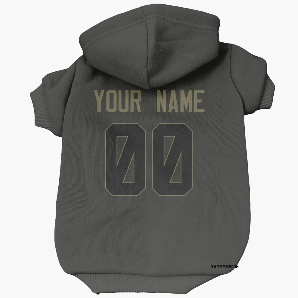 Denver Broncos Custom Black Service Pet Hoodie for Dog & Cat