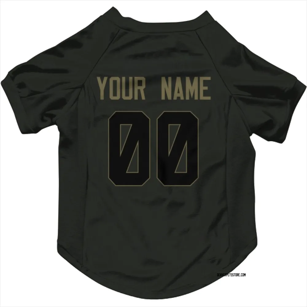 Denver Broncos Custom Black Service Pet Jersey for Dog & Cat