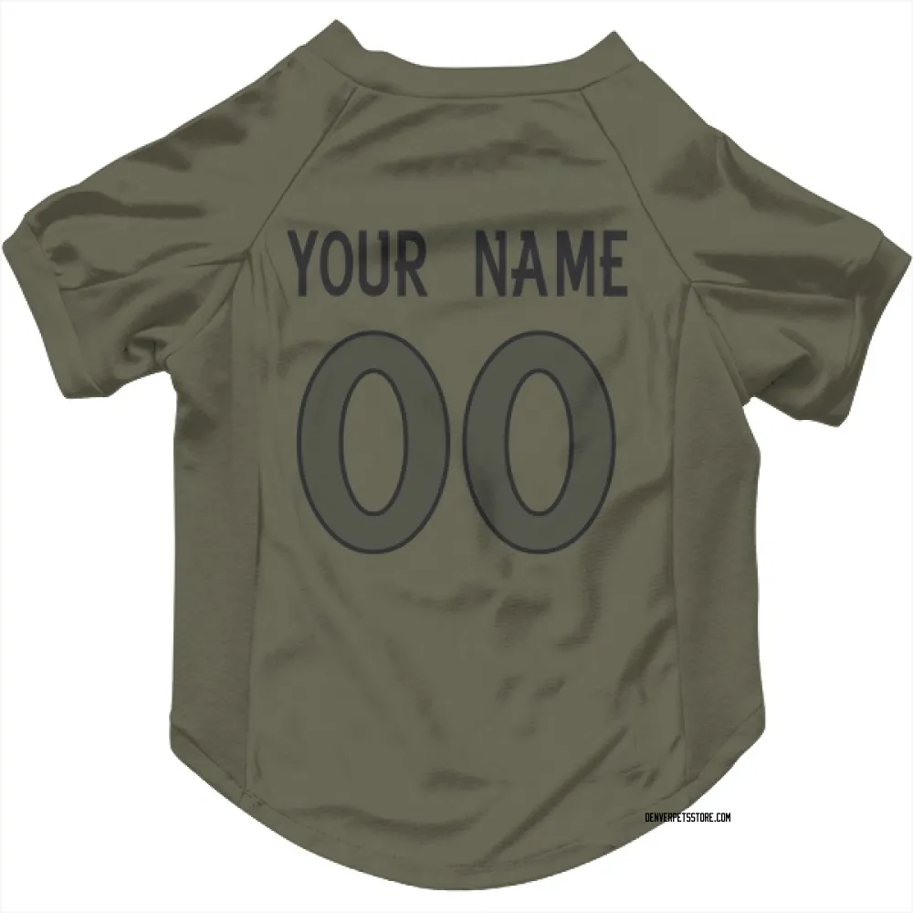 Denver Broncos Custom Olive Pet Jersey for Dog & Cat