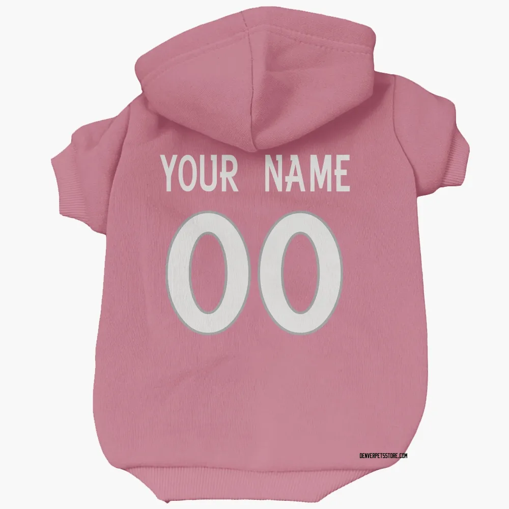 Denver Broncos Custom Pink Pet Hoodie for Dog & Cat