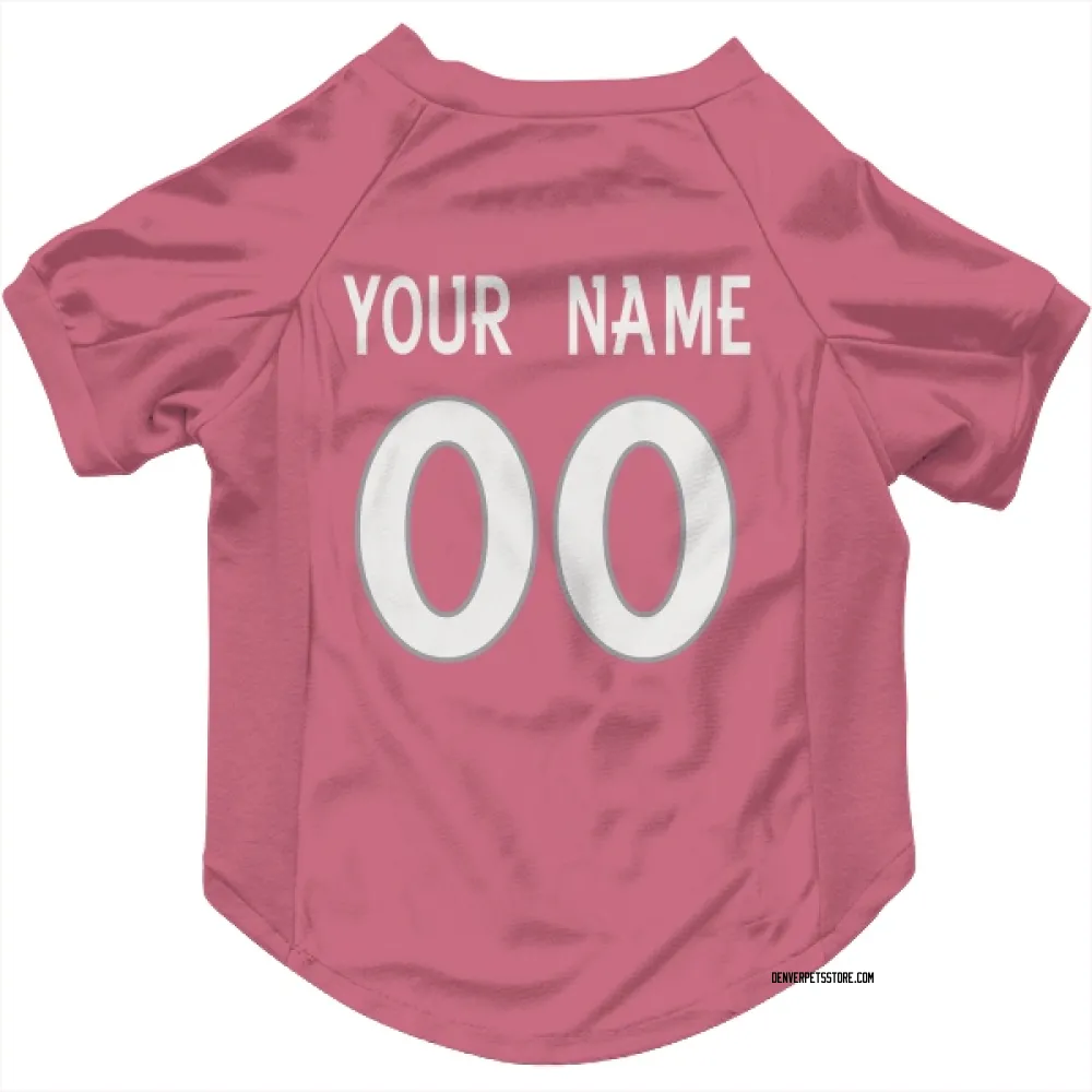 Denver Broncos Custom Pink Pet Jersey for Dog & Cat