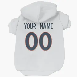 Denver Broncos Custom White Pet Hoodie for Dog & Cat