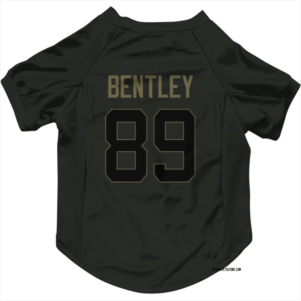 Denver Broncos Dallen Bentley Black Service Pet Jersey for Dog & Cat