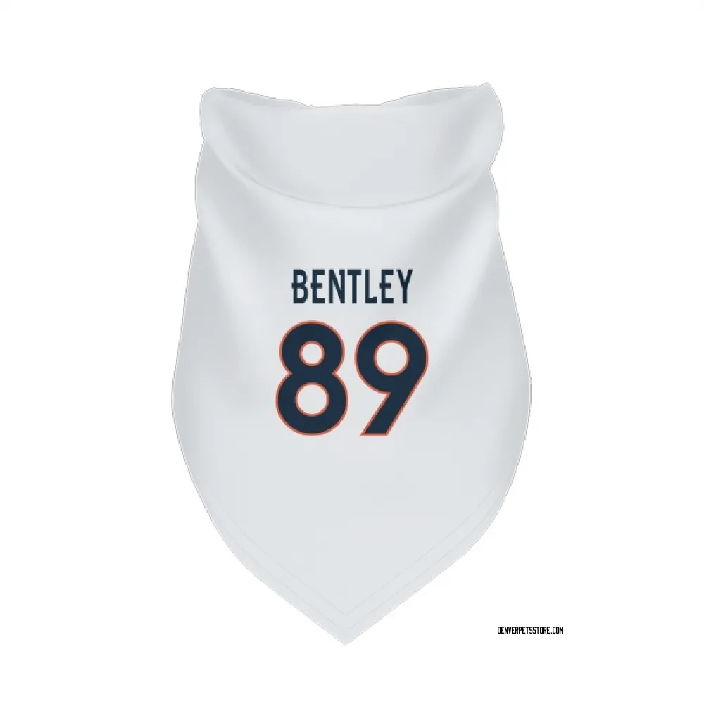 Denver Broncos Dallen Bentley White Pet Bandana for Dog & Cat