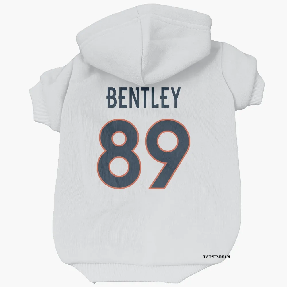 Denver Broncos Dallen Bentley White Pet Hoodie for Dog & Cat