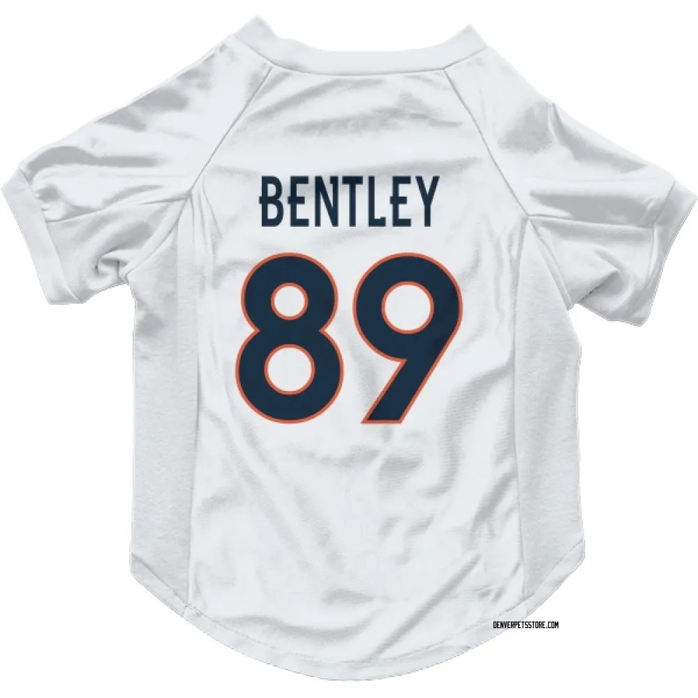 Denver Broncos Dallen Bentley White Pet Jersey for Dog & Cat