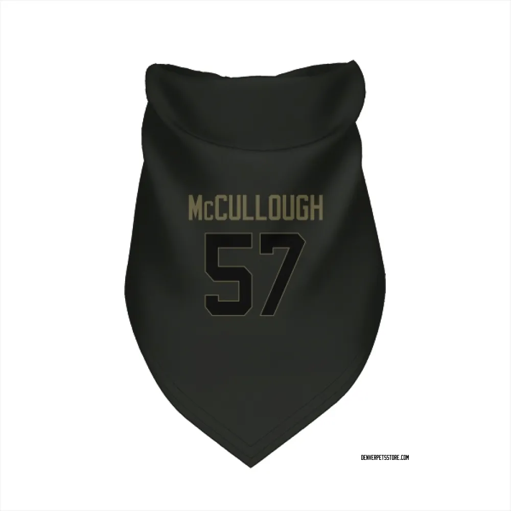 Denver Broncos Dasan McCullough Black Service Pet Bandana for Dog & Cat