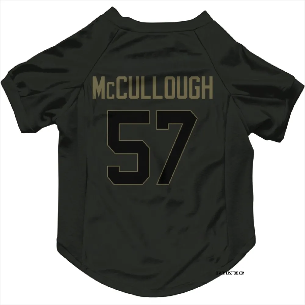 Denver Broncos Dasan McCullough Black Service Pet Jersey for Dog & Cat