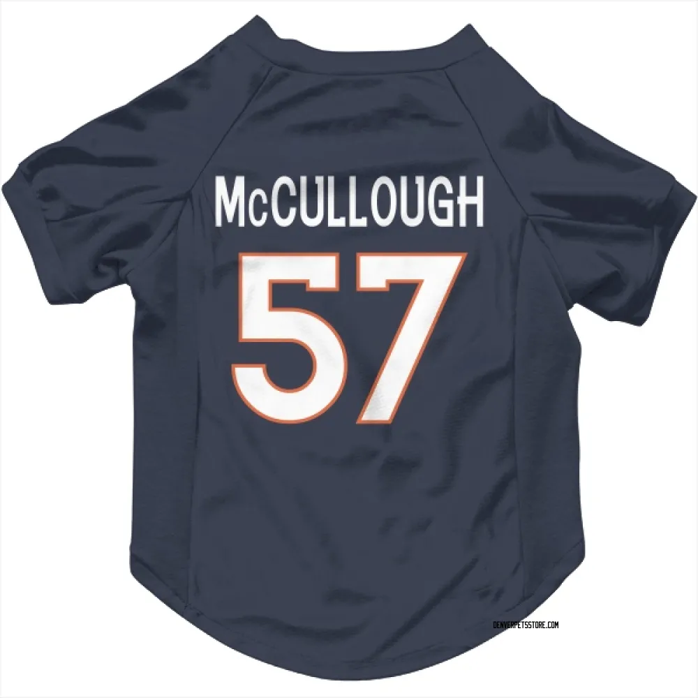 Denver Broncos Dasan McCullough Navy Pet Jersey for Dog & Cat