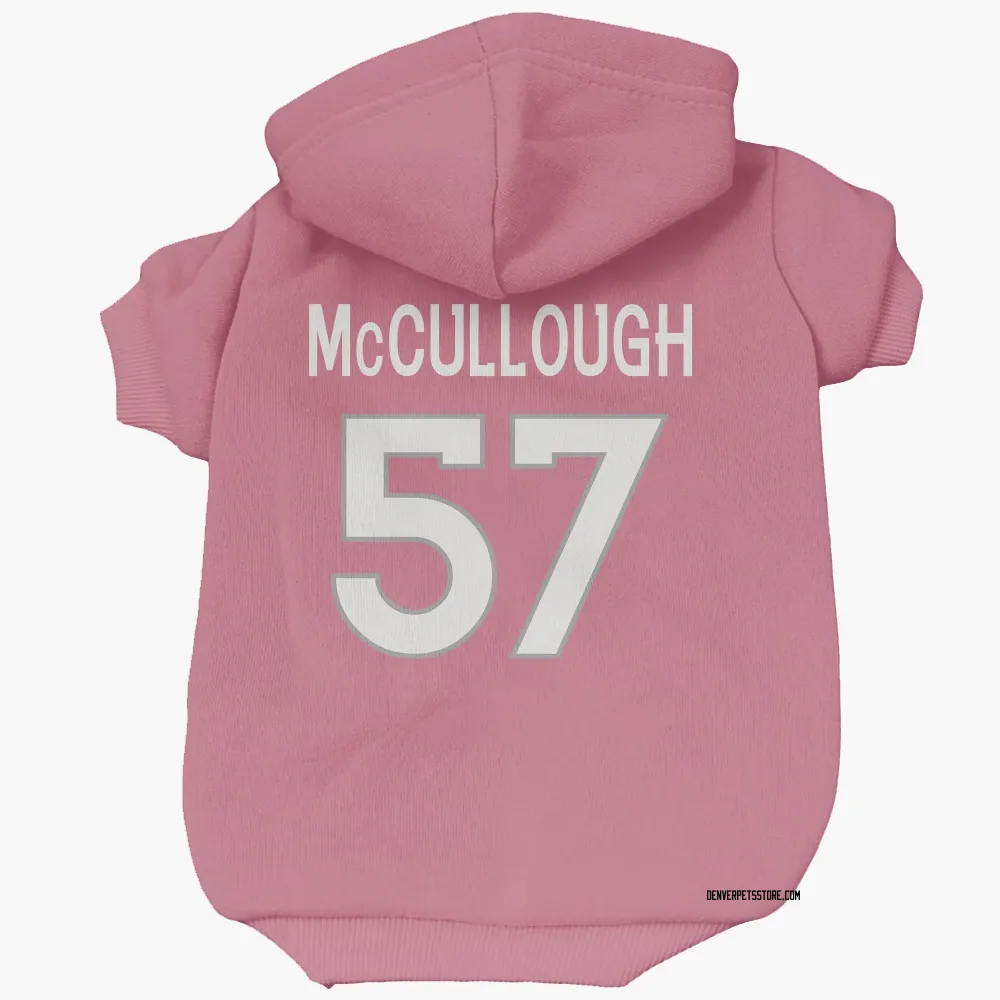 Denver Broncos Dasan McCullough Pink Pet Hoodie for Dog & Cat