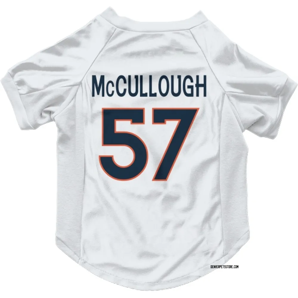 Denver Broncos Dasan McCullough White Pet Jersey for Dog & Cat