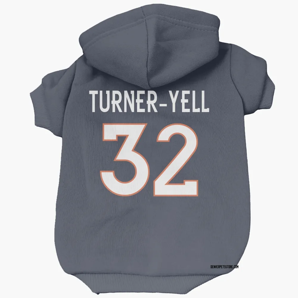 Denver Broncos Delarrin Turner-Yell Navy Pet Hoodie for Dog & Cat