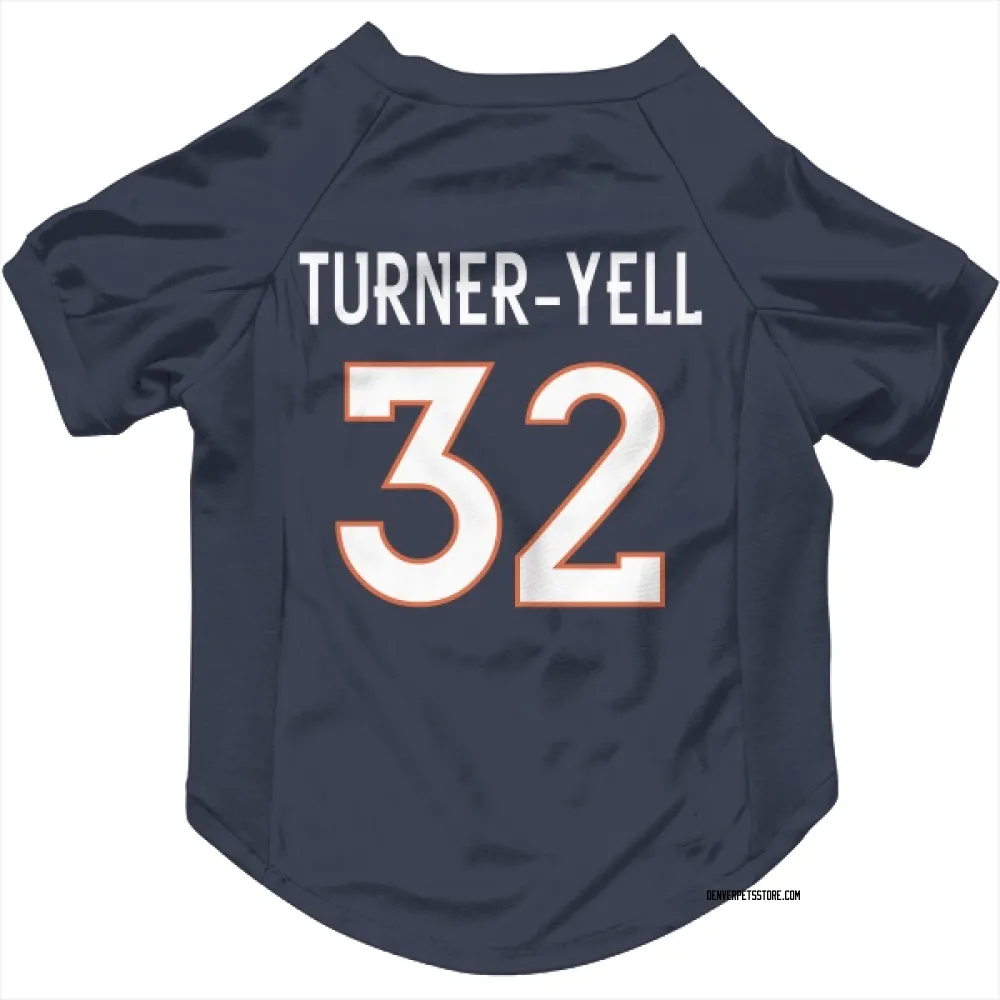 Denver Broncos Delarrin Turner-Yell Navy Pet Jersey for Dog & Cat