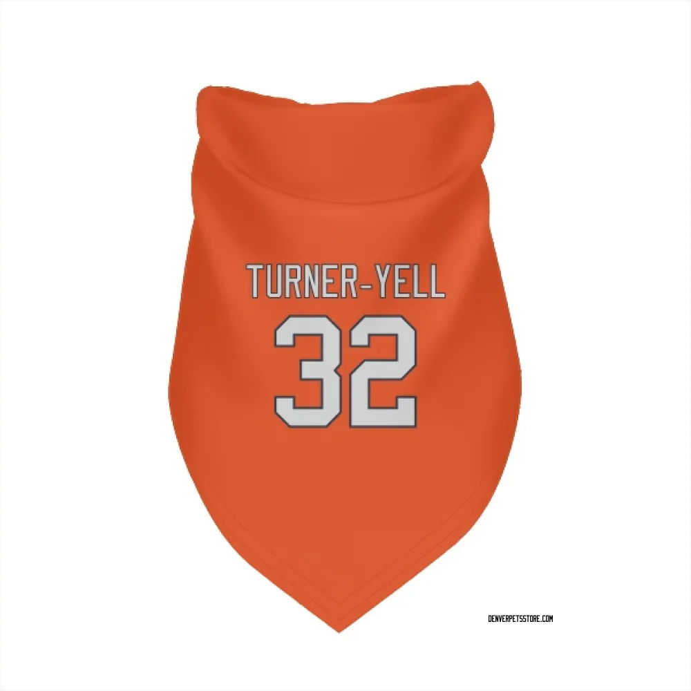 Denver Broncos Delarrin Turner-Yell Orange Pet Bandana for Dog & Cat