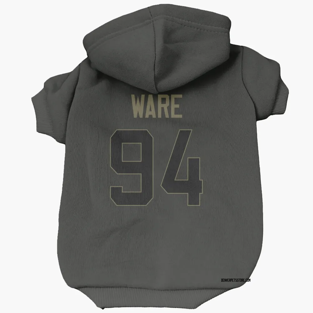 Denver Broncos DeMarcus Ware Black Service Pet Hoodie for Dog & Cat