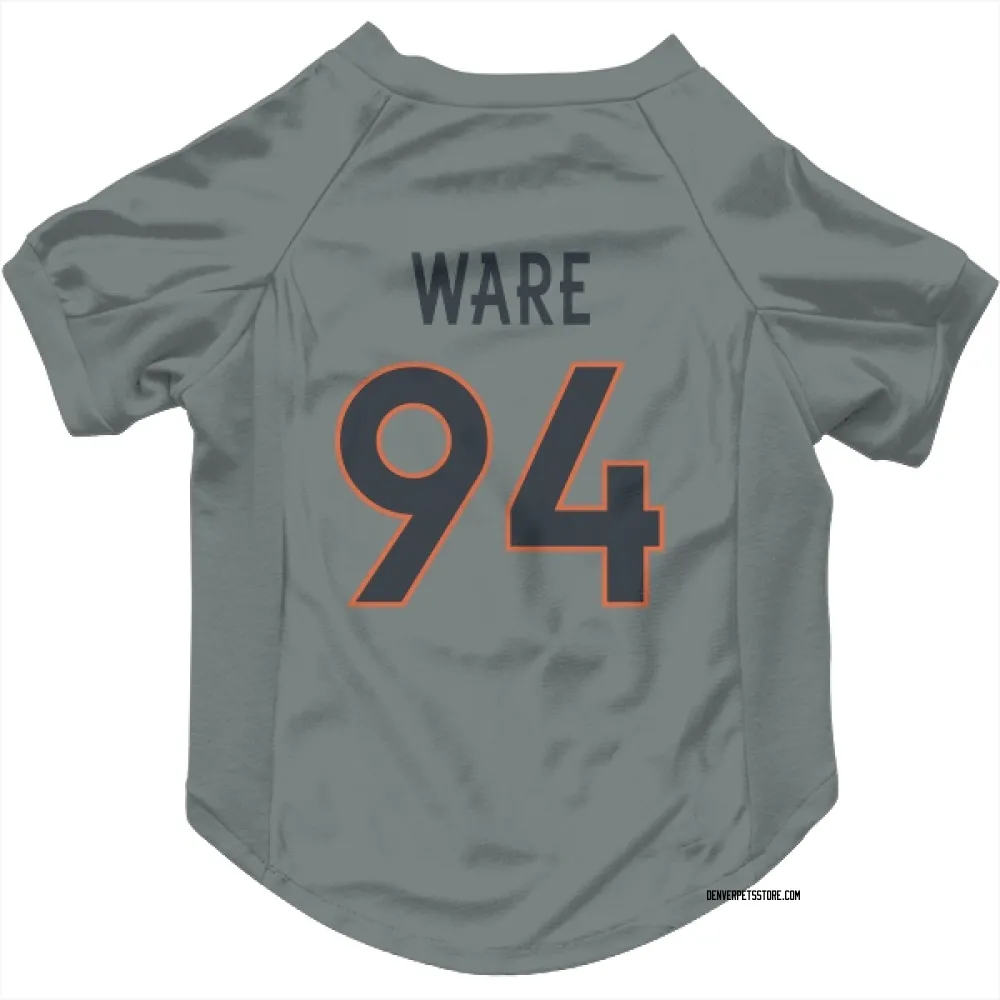 Denver Broncos DeMarcus Ware Gray Pet Jersey for Dog & Cat