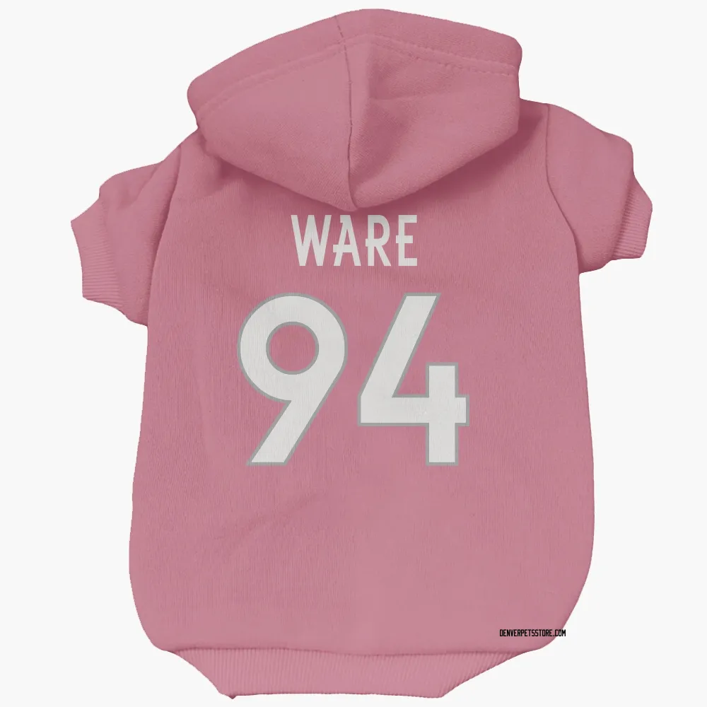 Denver Broncos DeMarcus Ware Pink Pet Hoodie for Dog & Cat