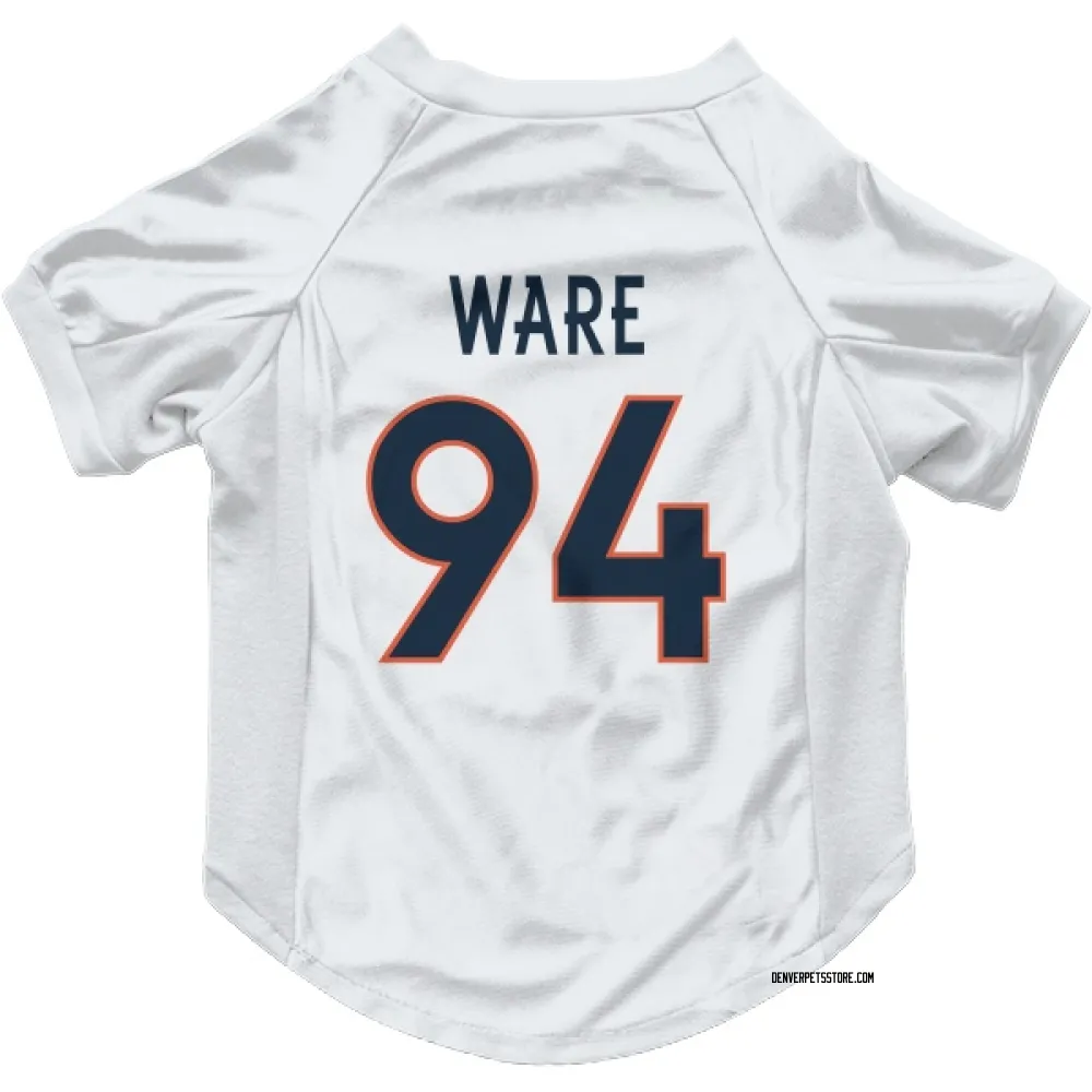 Denver Broncos DeMarcus Ware White Pet Jersey for Dog & Cat