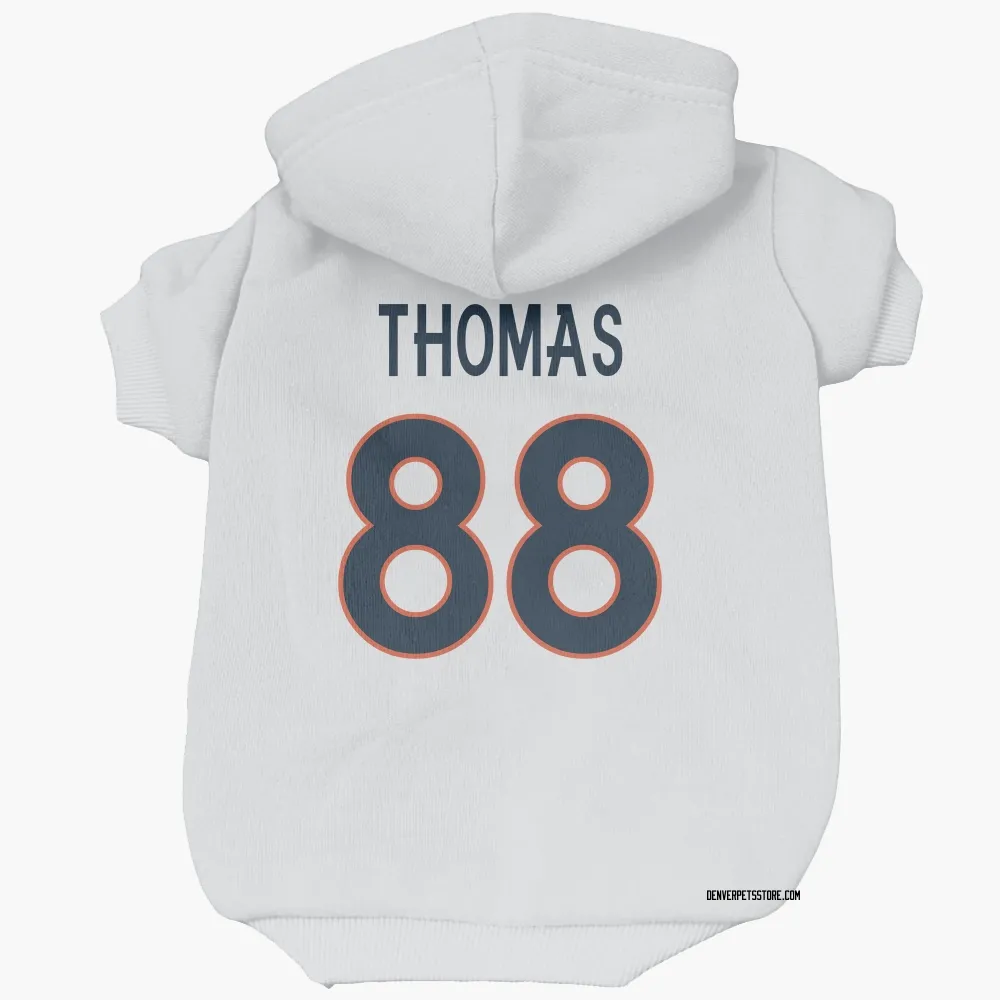 Denver Broncos Demaryius Thomas White Pet Hoodie for Dog & Cat