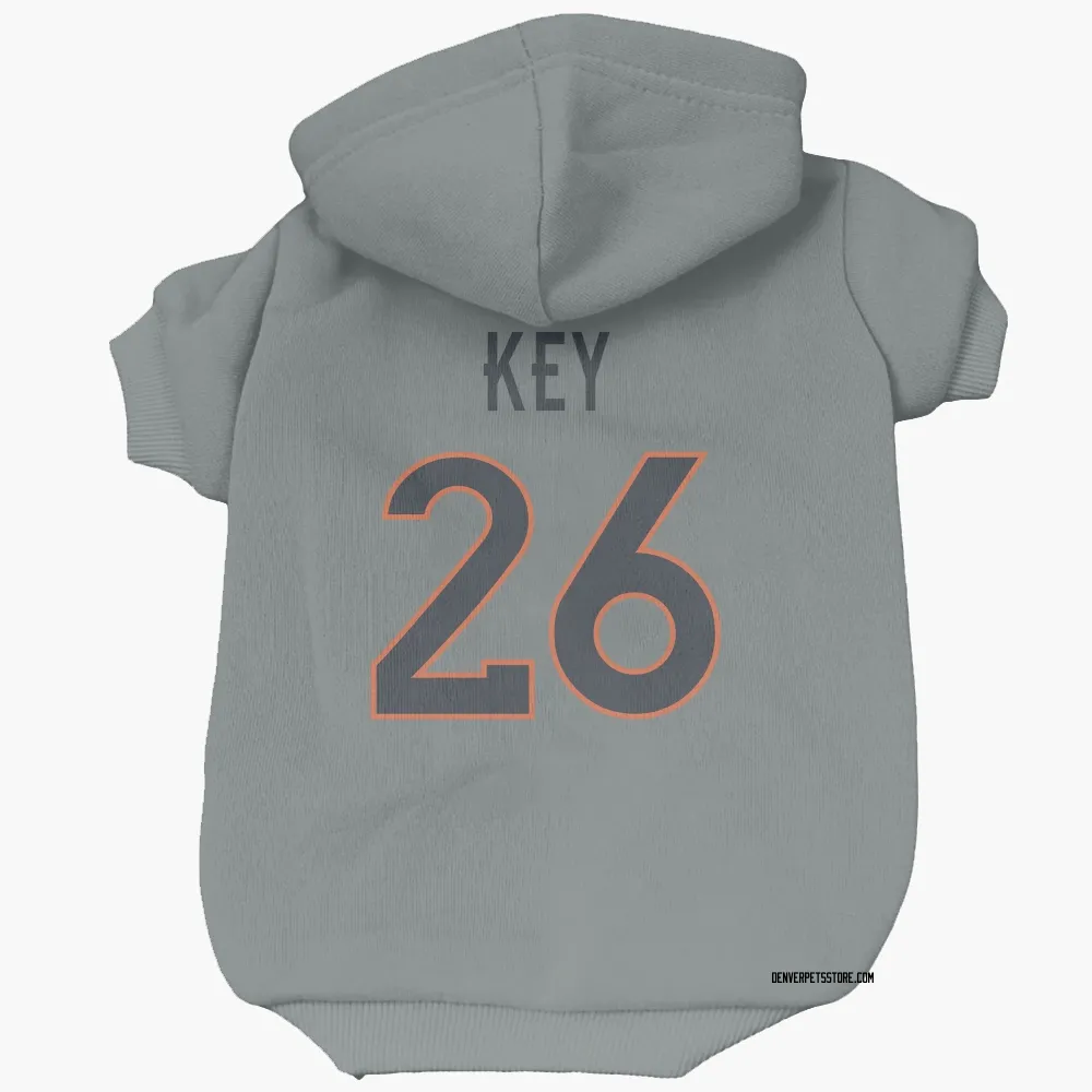 Denver Broncos Devon Key Gray Pet Hoodie for Dog & Cat